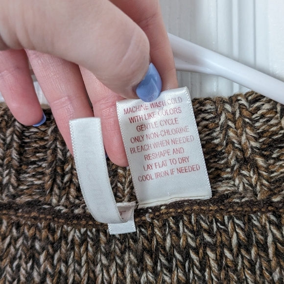 Cozy Acrylic Knit Short Sleeve Brown Sweater Top from Black Crimson NY Size M - Picture 7 of 7
